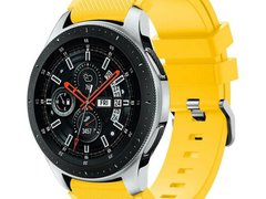 Curea ceas Smartwatch Samsung Galaxy Watch 46mm, Samsung Watch Gear S3, iUni 22 mm Silicon Yellow